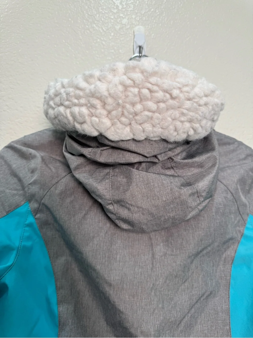 Gerry Girls S 7/8 Gray Teal Insulated Ski Snow Winter Jacket Hooded